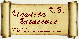 Klaudija Butačević vizit kartica